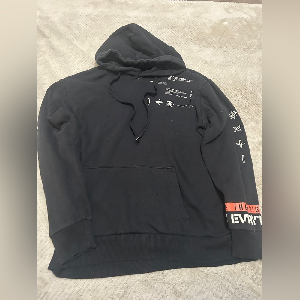 No Boundaries Black Graphic Hoodie